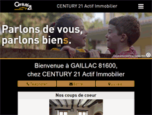 Tablet Screenshot of century21-actif-gaillac.com